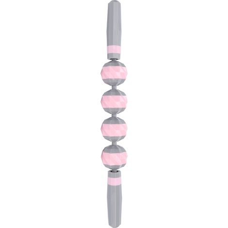 Rouleau de massage musculaire Bâton de yoga Soulagement fatigue corporelle Outil de relaxation Rose (1/5)