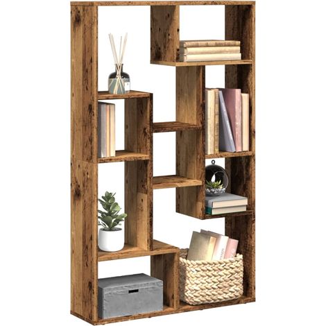 Bookcase Old Wood 72x20x120 cm Engineered Wood vidaXL