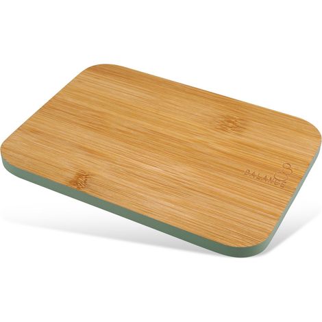 Fackelmann Balance Tagliere Legno Bambù - Piccolo Tagliere in Legno per Cucina per Carne, Pesce e Verdure - Tagliere Moderno con Bordo Colorato - 21x15x0,5 cm, Marrone