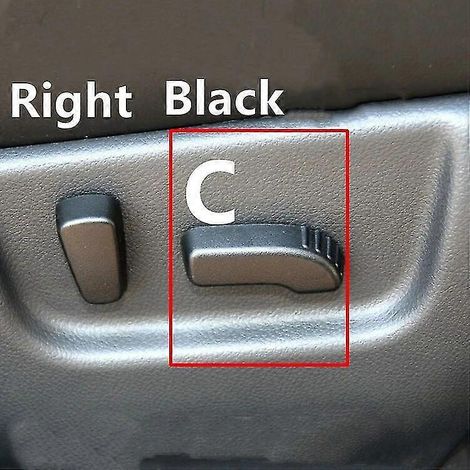 Abdeckung für den Schalterknopf der elektrischen Sitzverstellung für Nissan Dualis Qashqai J10 (2008–2015) und X-Trail T31 (2008–2013) – 1 Stück, schwarz, rechts