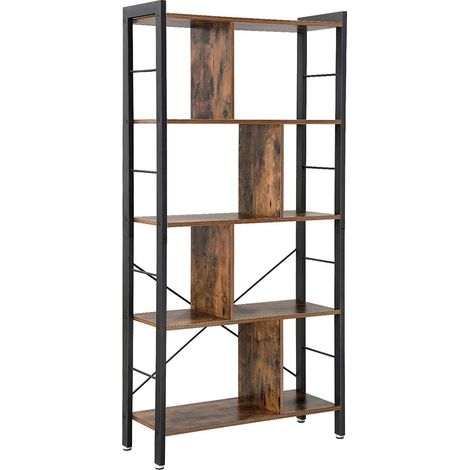 Libreria loft industriale in metallo e legno rustico (1/5)