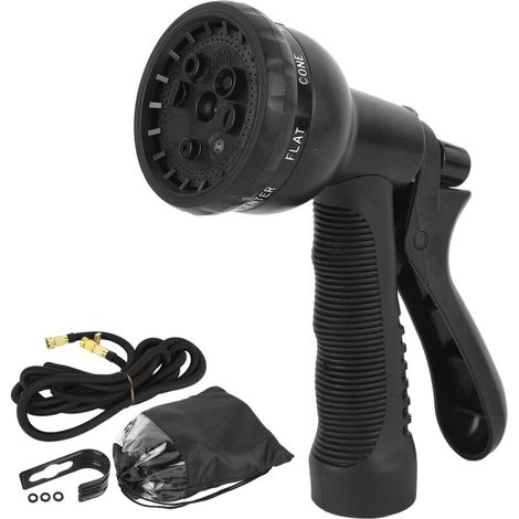Tuyau de Jardin Extensible 50ft avec Embout Arroseur, Flexible et Rétractable Automatique pour Lavage Voiture et Arrosage Parc (1/5)