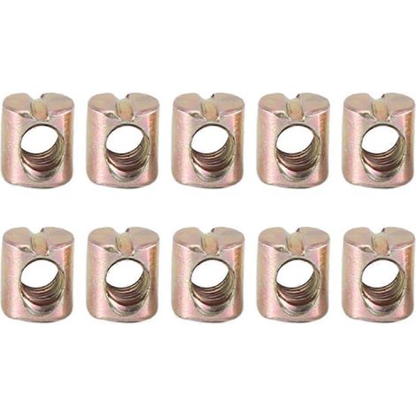 Lot de 10 boulons à tête cylindrique M6 avec écrou à fente pour meubles, pour lits, berceaux et chaises - FFY (1/4)