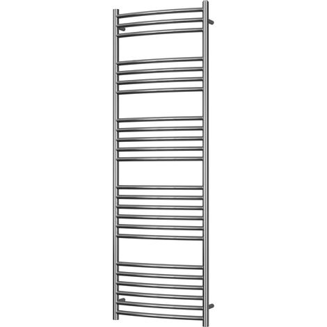Aston - Stainless Steel Heated Towel Rail - H1600mm x W500mm - Curved (1/3)