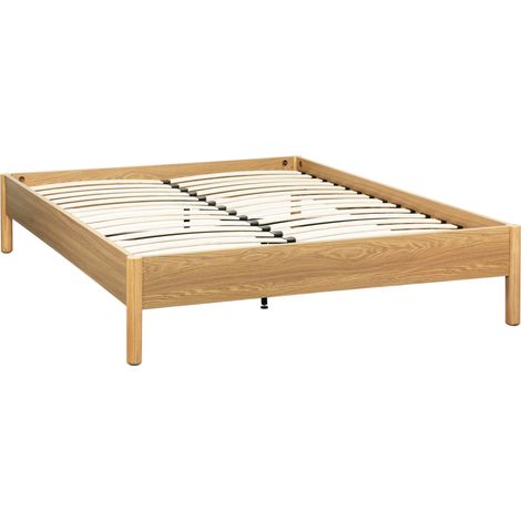 sweeek - Bett mit Lattenrost 160x200cm Holzdekor