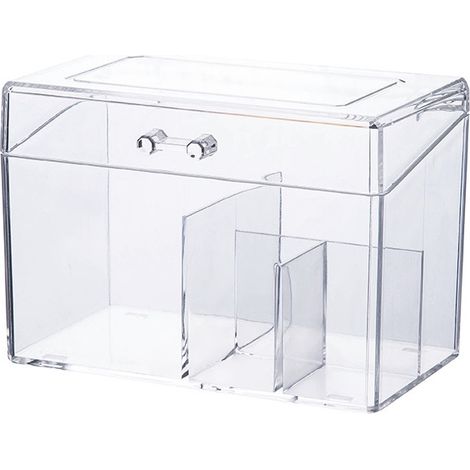 Boîte de rangement pour cotons démaquillants - Distributeur de cotons démaquillants - Blanc (1/4)