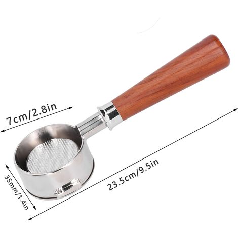Porte-filtre à café en acier inoxydable 304, sans fond, poignée de 58 mm, compatible avec le modèle A de la série WELHOME. (1/5)