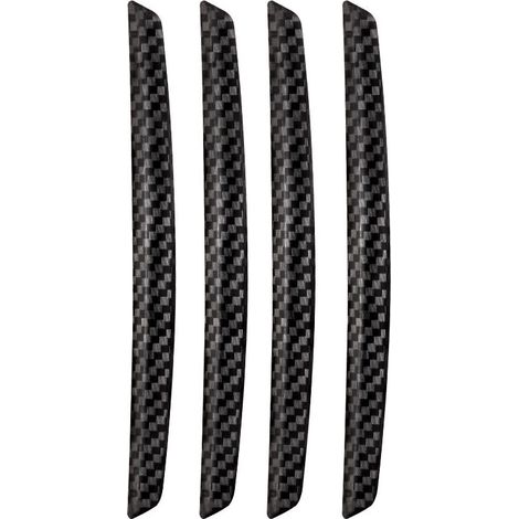 Bande de Protection de Bord de Porte de Voiture, Lot de 4 Universel Protège de Bord de Rétroviseur Style Noir Fibre de Carbone Anti-Rayures (1/5)