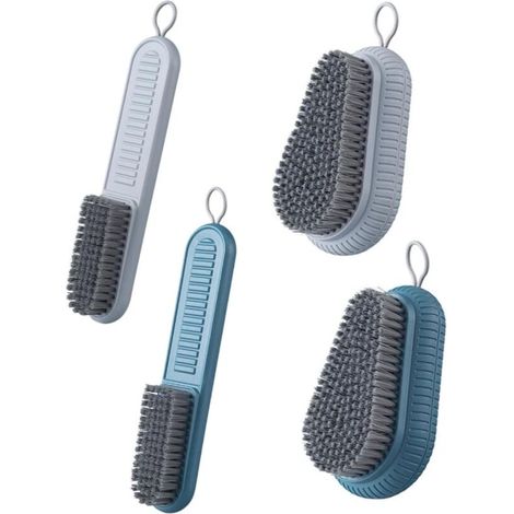 2 brosses à linge, 2 lavages de chaussures pour vêtements, chaussures, tapis, évier de cuisine, baignoire de salle de bain