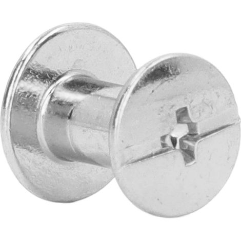90 jeux de vis de reliure, 10x9,5mm, jeu de vis de reliure en cuir écologique à faire soi-même, jeu de rivets en cuir électroplaqués, argent. (1/5)