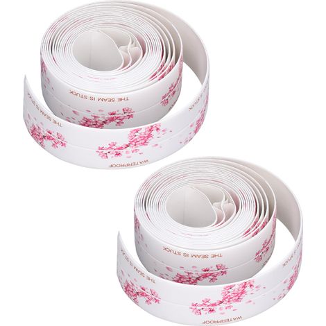 2 Pièces Ruban Étanche Auto-Adhésif en PVC pour Joints de Salle de Bain et Cuisine, 3.2 Mètres (1/5)