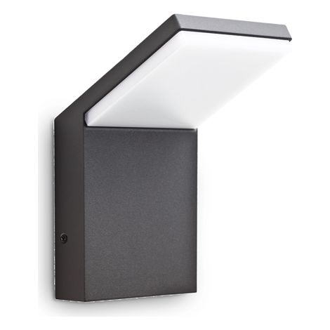 Applique Moderna Style Alluminio Antracite Led 9W 3000K Luce Calda (1/2)