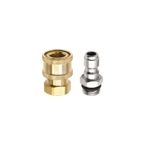 adaptadores para hidrolavadora de alta presión, conector rápido de 1/4" a accesorios roscados M14, kit de desconexión de latón para manguera de bomba y lanza de pulverización.