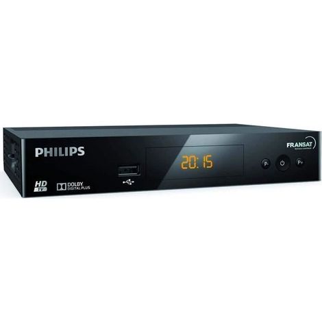 PHILIPS - Récepteur satellite HD FRANSAT DSR3031F – Noir (1/4)