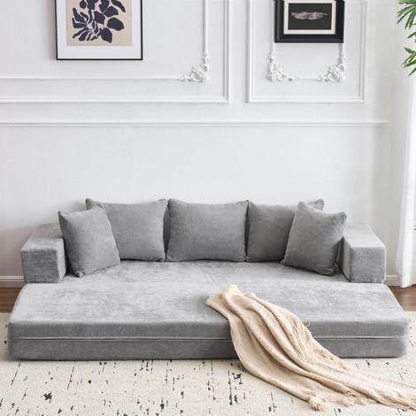 Schlafsofa 200x140cm, faltbar, 20cm dick, grau (1/5)