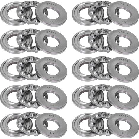 Lot de 10 butées à billes unidirectionnelles 51203, kit de rechange pour équipements (1/5)