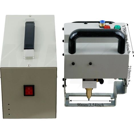 Máquina de marcado, portátil para metal, funcionamiento neumático, 90x30 mm, enchufe europeo. (1/2)