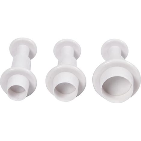 Emporte-pièces à poussoir - Rond - 3 pcs - Plastique - Compatible lave-vaisselle