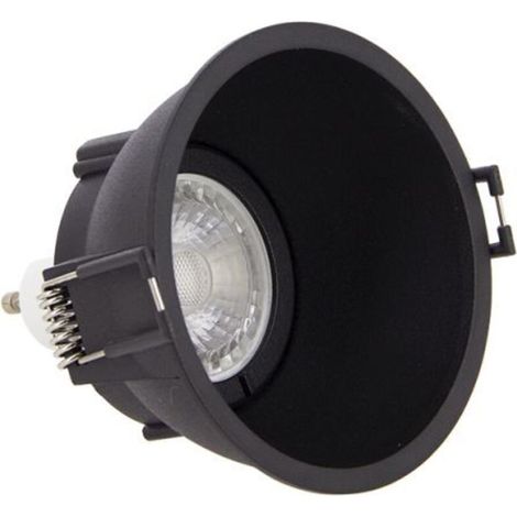 Spot GU10 50W 2700K Rond profond Noir IP20 (1/5)