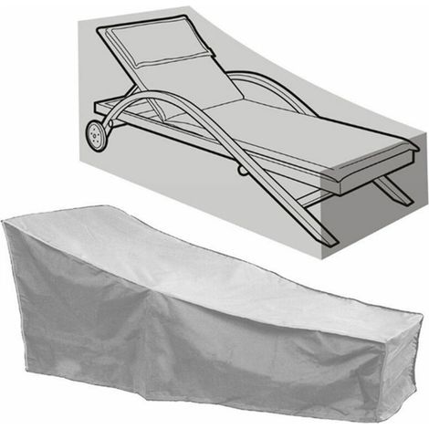 Copertura per chaise longue, copertura protettiva impermeabile per sedie a sdraio da giardino 208 x 76 x 41/79 cm