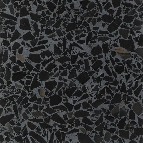 Véritable Carreau Terrazzo CRUMBLE NERO - collection TRADIZIONE 30x30 cm boîte de m2 Adouci - Gioia Materia