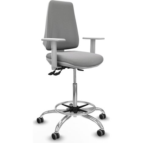 Hocker piqueras y crespo Elche weiß verchromte Basis (1/2)