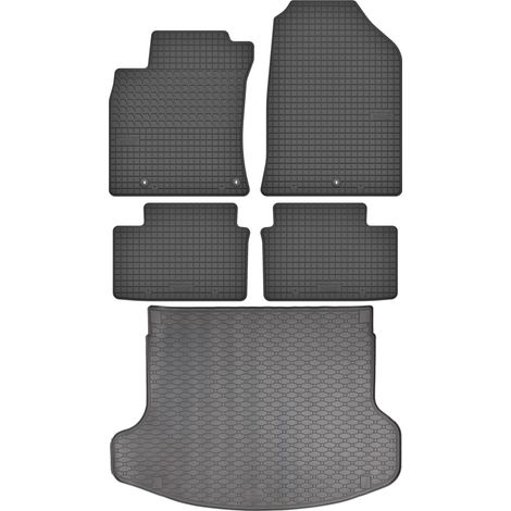 Hyundai i30 III Fastback de 2019 (JUEGO) - Alfombrillas de goma para coche + alfombrilla para maletero