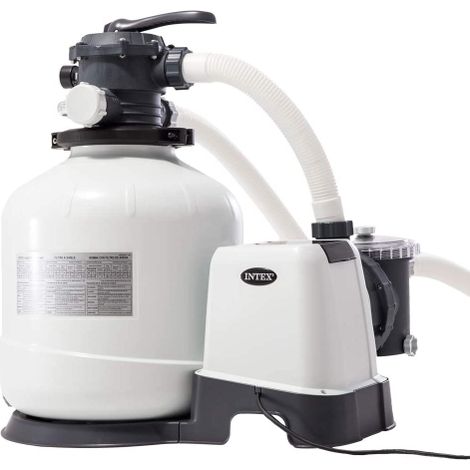 Intex – Pompe à filtre à sable 12000 l/h – Débit max 12000 l/h – Diamètre de cuve 41 cm – Minuterie intégrée – 26652