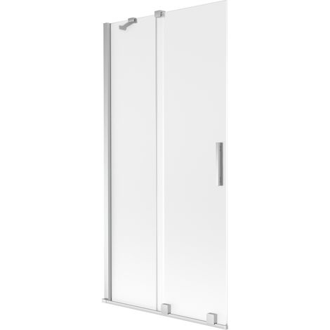 Mexen Velar panneau de baignoire à 2 volets coulissants 95 x 150 cm, givré, chrome - 896-095-000-31-01 (1/2)