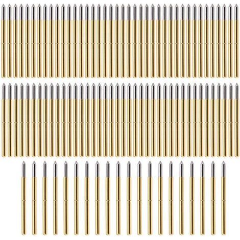 100 pièces Sonde de Test P125-B 2.0mm broches de sonde de détection de Test de ressort broches Pogo en laiton sondes/cordons de Test (1/4)
