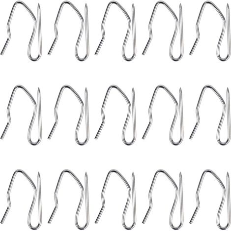 Hochleistungs-Gardinenhaken (50er-Pack) – für schwere und plissierte Gardinen – 34 x 19 mm (1/5)