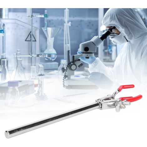 Pince de laboratoire à trois mâchoires en alliage de zinc pour flacons, accessoire d'expérimentation scientifique (1/5)