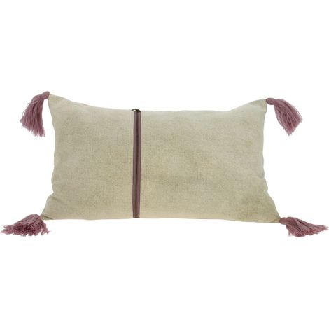 Coussin en coton avec pompons (1/4)