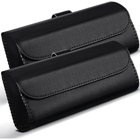 2PCS Lunettes de soleil Cadres de voiture Visor Sun Visor Lunes Cadre Visor Boîte de rangement Visor (noir) (1/5)