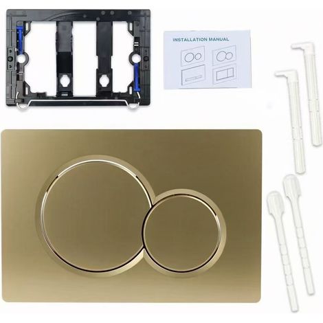 Plaque de commande à deux boutons compatible avec l'interrupteur de panneau de toilettes mural Geberit sigma01 UP300.115.770 (1/2)
