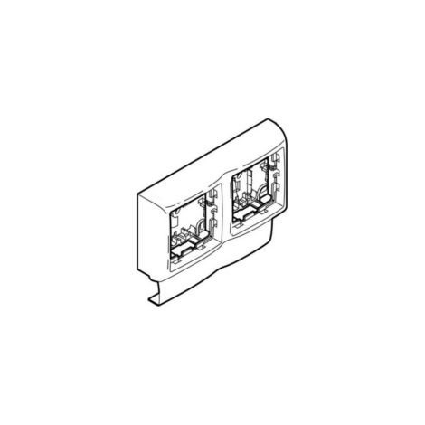 Legrand – Cadre double appareillage saillie pour moulure Keva 50x20mm – Blanc – Conçu pour intégration électrique esthétique – Compatible avec installations modernes