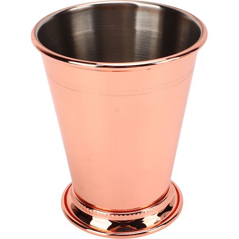 Coupe à Julep en Acier Inoxydable Rétro Élégante, Coupe à Menthe Julep Perlé Haute Stabilité pour Maison, Or Rose
