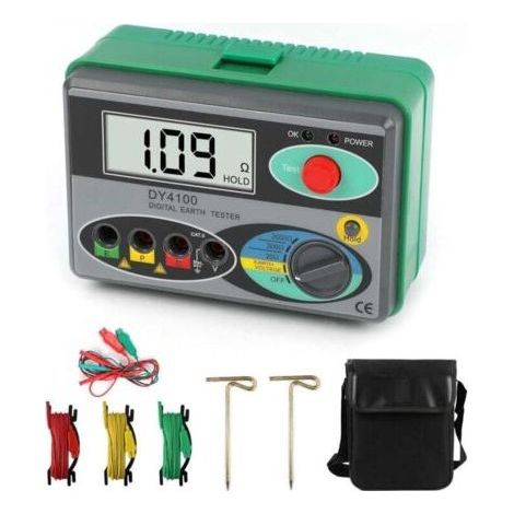 Mégohmmètre 0-2000 ohm réel testeur numérique de Terre DY4100 testeur de résistance au Sol (1/5)