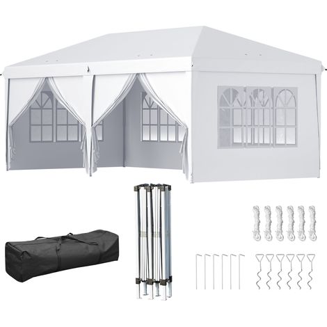 Voile d'ombrage rectangulaire 4 x 6 m, auvent extérieur respirant en polyester anti-UV, blanc crème (1/5)