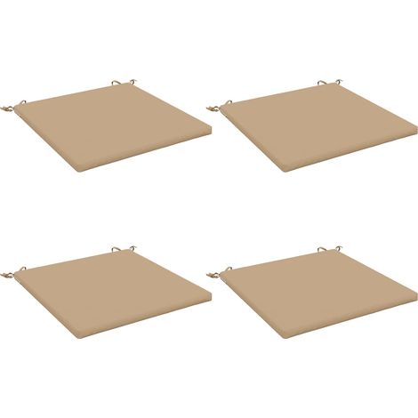 Coussins de siège 4 pièces SOEST 4 pc 100 % polyester Sable vidaXL