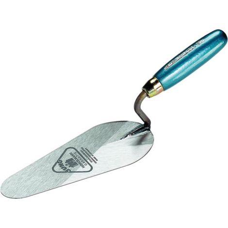 JUNG HENKELMANN Truelle pour briqueter longueur 190 mm inoxydable, trempé, manche en hêtre acier (1/2)