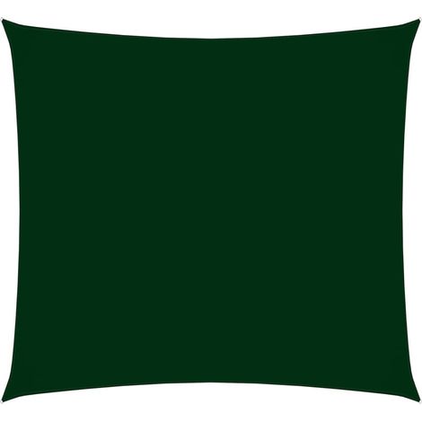 Voile de parasol Tissu Oxford carré 7x7 m Vert foncé (1/5)