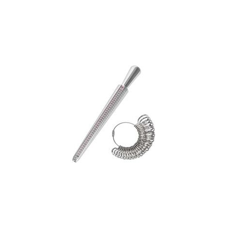 41 à 76 Mesure de Taille de Doigt Jauge Anneaux Outil de Bague avec 3 Echelles de Mesure (eu, us, uk) (1/2)