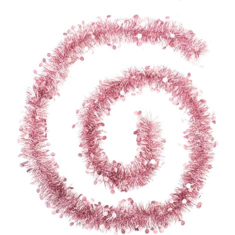 Weihnachtsgirlande Pastille geprägt rosa 100x4x2m -