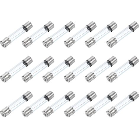 18Pcs Fusibles en Verre Axiaux avec Fil de plombs 6x30mm (F15A) (1/4)
