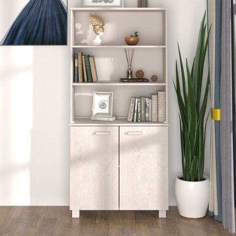 Highboard HAMAR Solid Wood Pine White vidaXL (1/5)