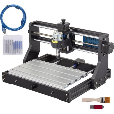 Zone de travail 300 x 180 x 45 mm, gravure précise avec graveur CNC 3 axes pour bois, plastique et acrylique (1/5)