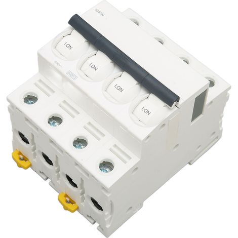 Disjoncteur miniature PA66 à boîtier ignifugé, disjoncteur automatique 4 pôles pour bâtiments commerciaux, 400 V CA, 20 A (1/5)