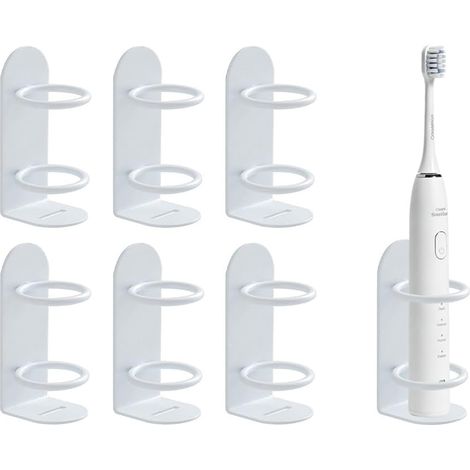 Support Brosse a Dent Electrique, 6 Pièces Porte-Brosse à Dents Électrique, Porte Brosse à Dents Electrique, Support de Brosse à Dents Électrique, pour Brosse à Dents Électrique, Dentifrice (1/5)