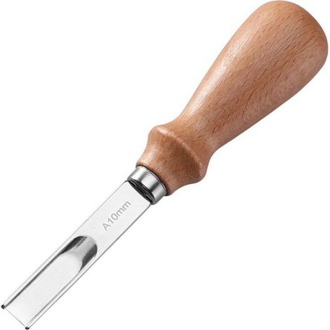 1 pièce Outil de biseautage, 10 mm, pour cuir, affûtage des bords, coupe précise, fabrication artisanale de maroquinerie (1/5)